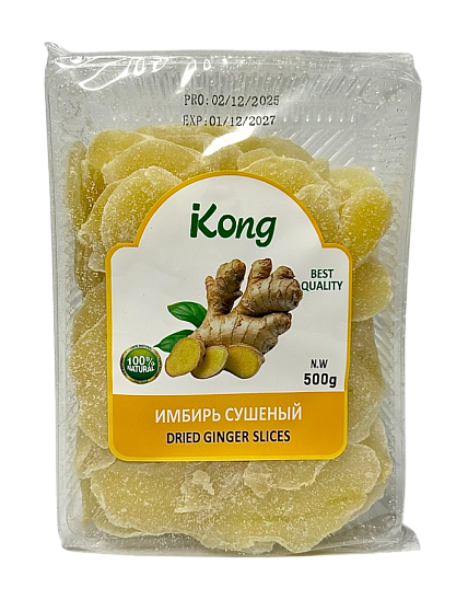Имбирь сушеный KONG, 500г, фрукты, сладости, снеки