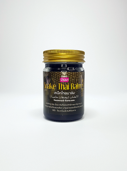 Тайский бальзам с ядом черной кобры Banna, 50 г, тайские бальзамы