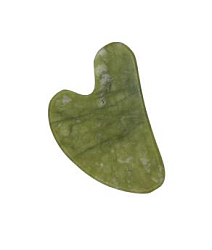 Скребок гуаша сердце из нефрита Бовена (натуральный камень)