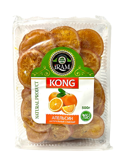 Апельсин натуральный сушеный KONG, 500г, фрукты, сладости, снеки